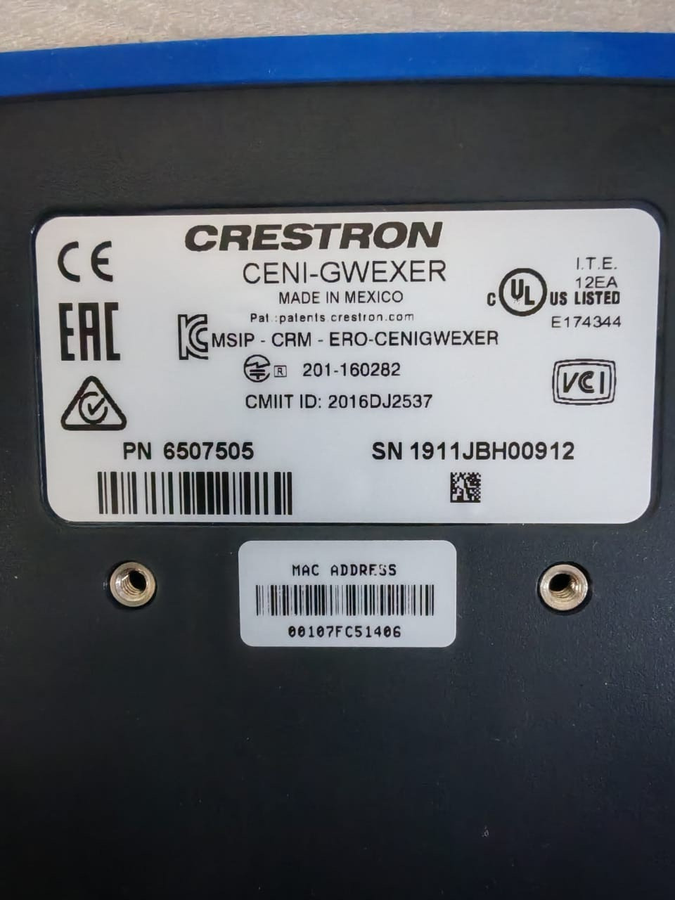 Unbranded 6507505 CRESTON CENI-GWEXER PN 6507505 3