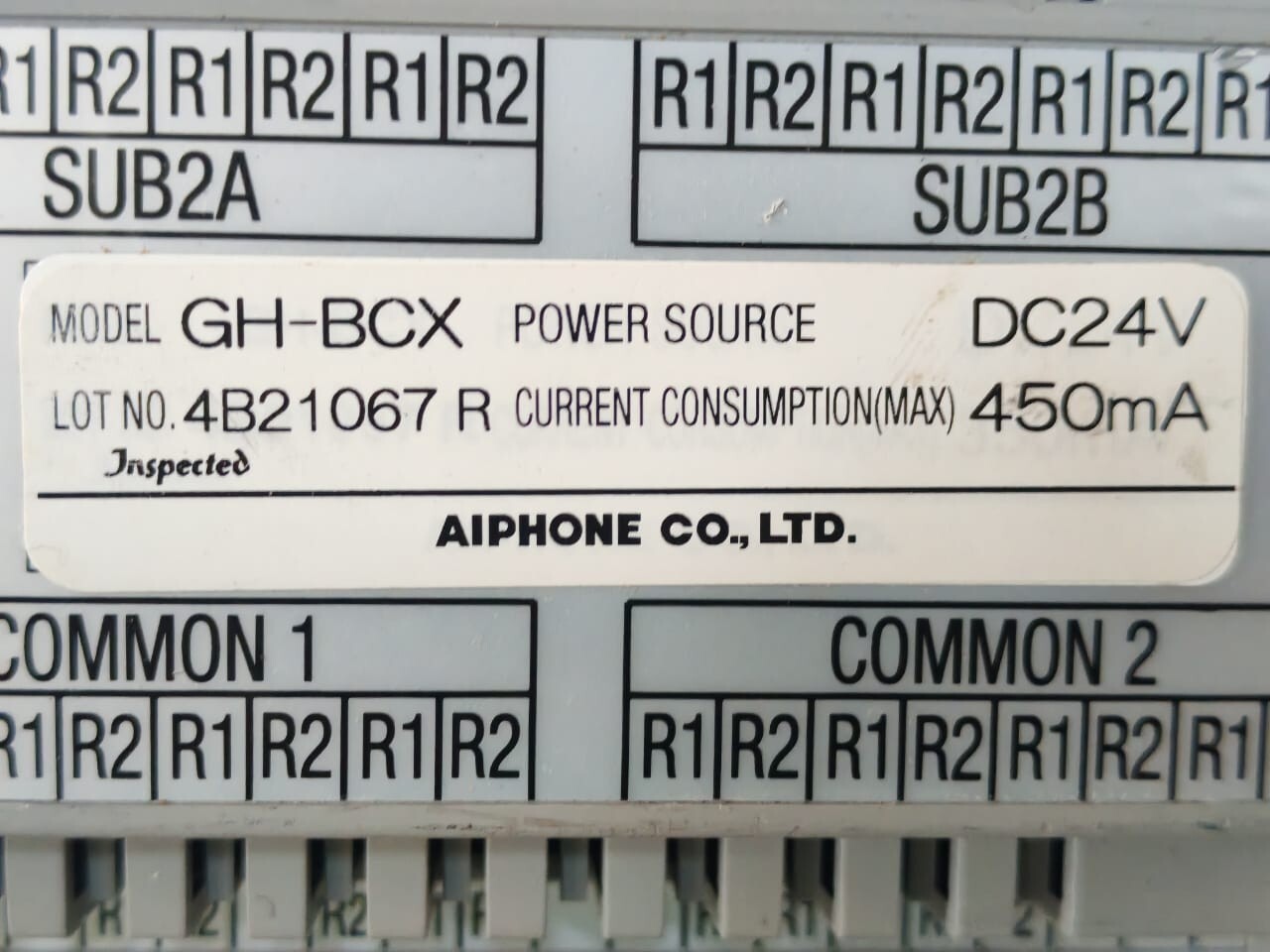 Aiphone GH-BCX-M AIPHONE GH-BCX /GH-BCX-M EXPANDABLE AUDIO BUS CONTROL UNIT 450mA 4