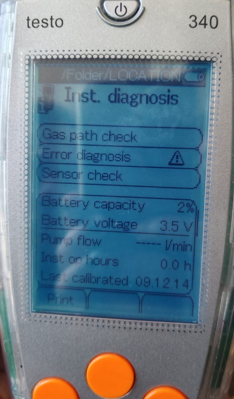 Testo TESTO-340 TESTO 340 INDUSTRIAL FLUE GAS ANALYSER WITH FLUE GAS SENSOR 7