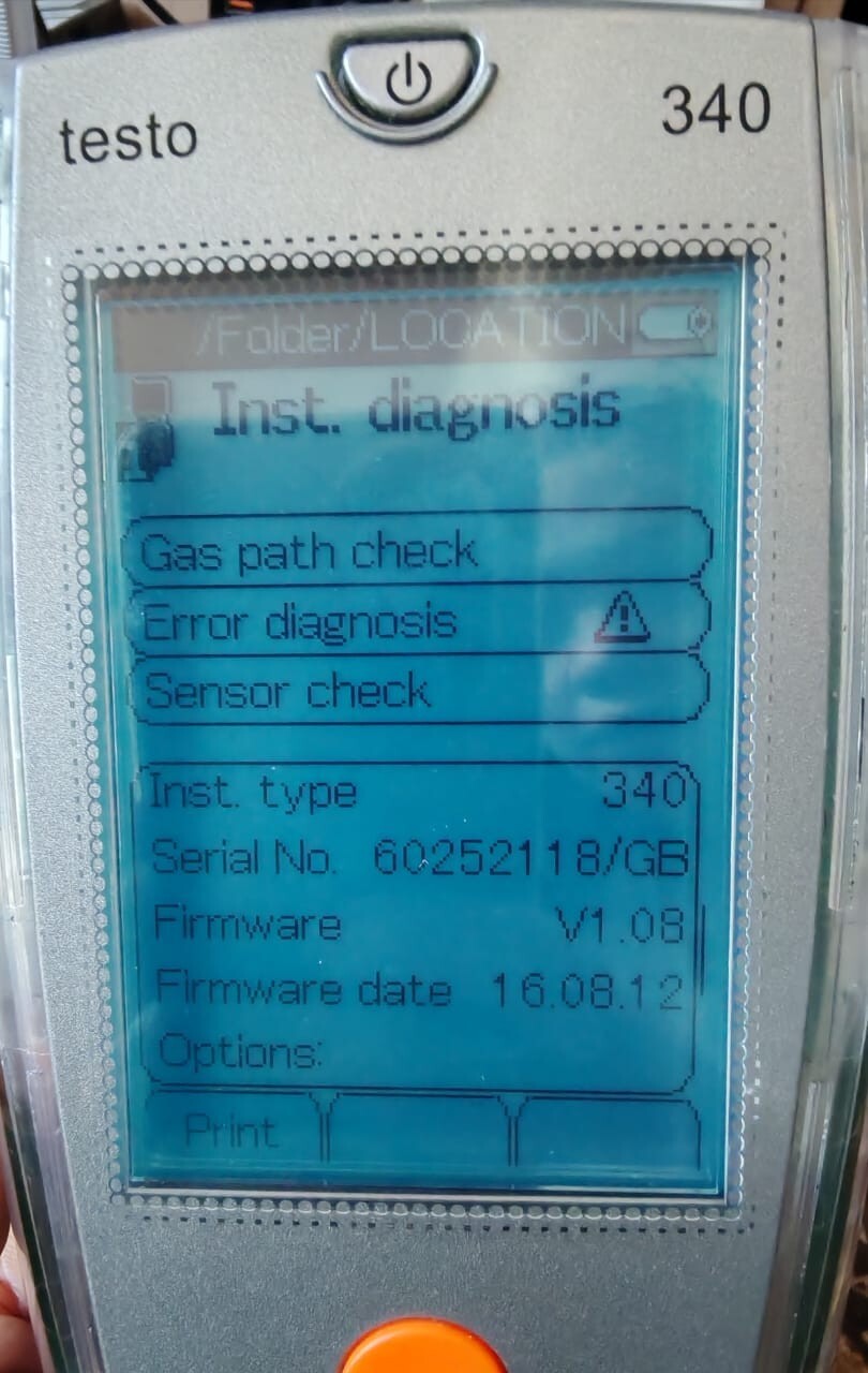 Testo TESTO-340 TESTO 340 INDUSTRIAL FLUE GAS ANALYSER WITH FLUE GAS SENSOR 10