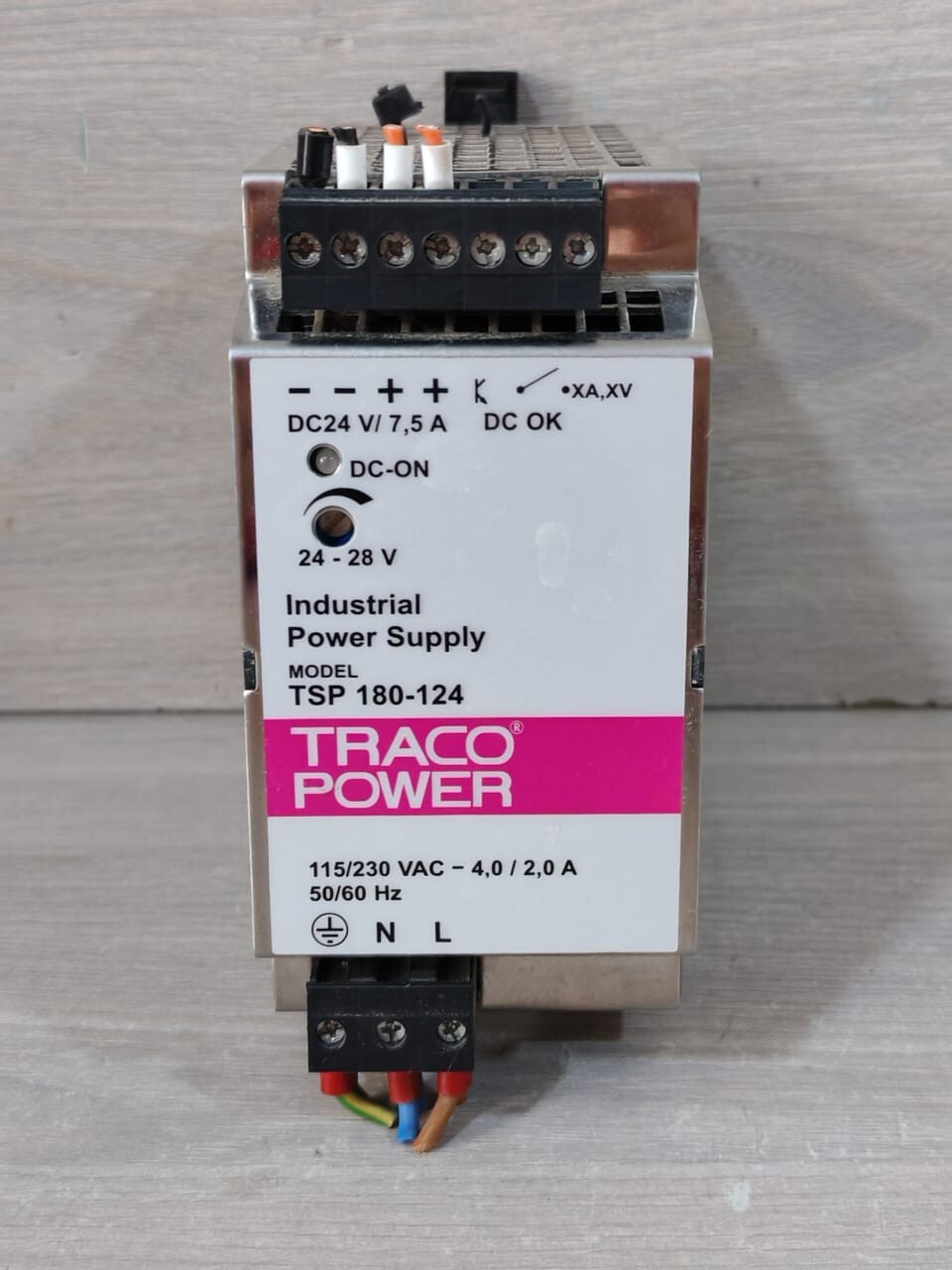 TRACO POWER TSP 180-124 115/230VAC 4.0/2.0A INDUSTRIAL POWER SUPPLY