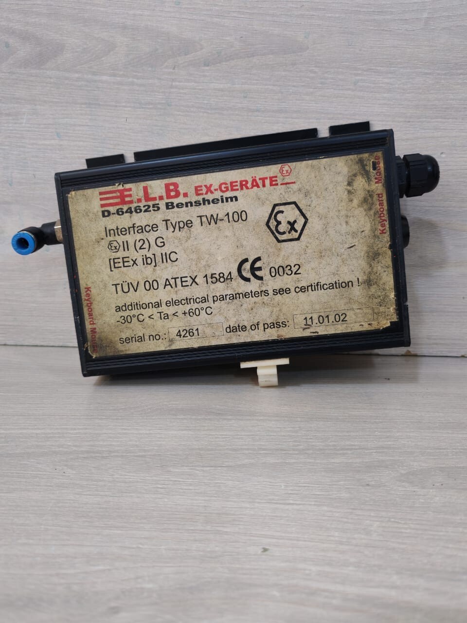 E.L.B. EX-GERATE TW-100 E.L.B. EX-GERATE INTERFACE TYPE TW-100 10