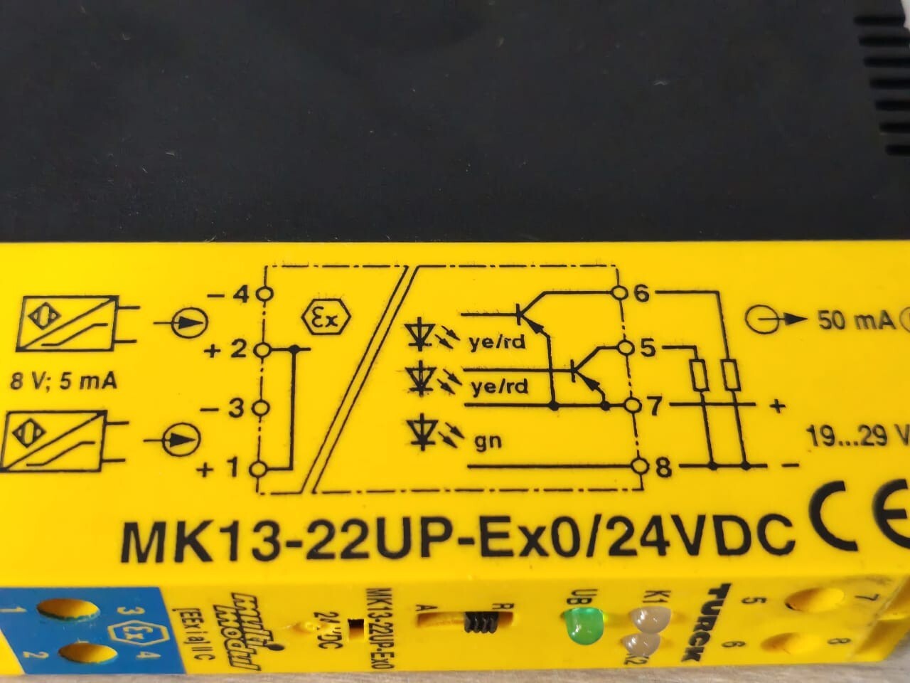 TURCK MK13-22UP-Ex0 TURCK MK13-22UP-Ex0/24VDC MULTI MODUL SWITCHING AMPLIFIER 9