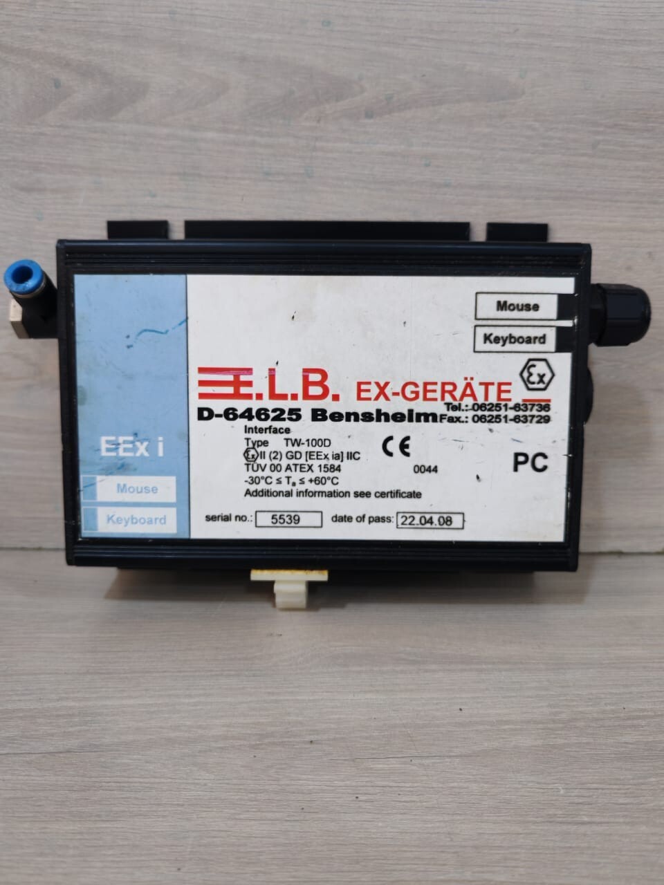 E.L.B. EX-GERATE INTERFACE TYPE TW-100D