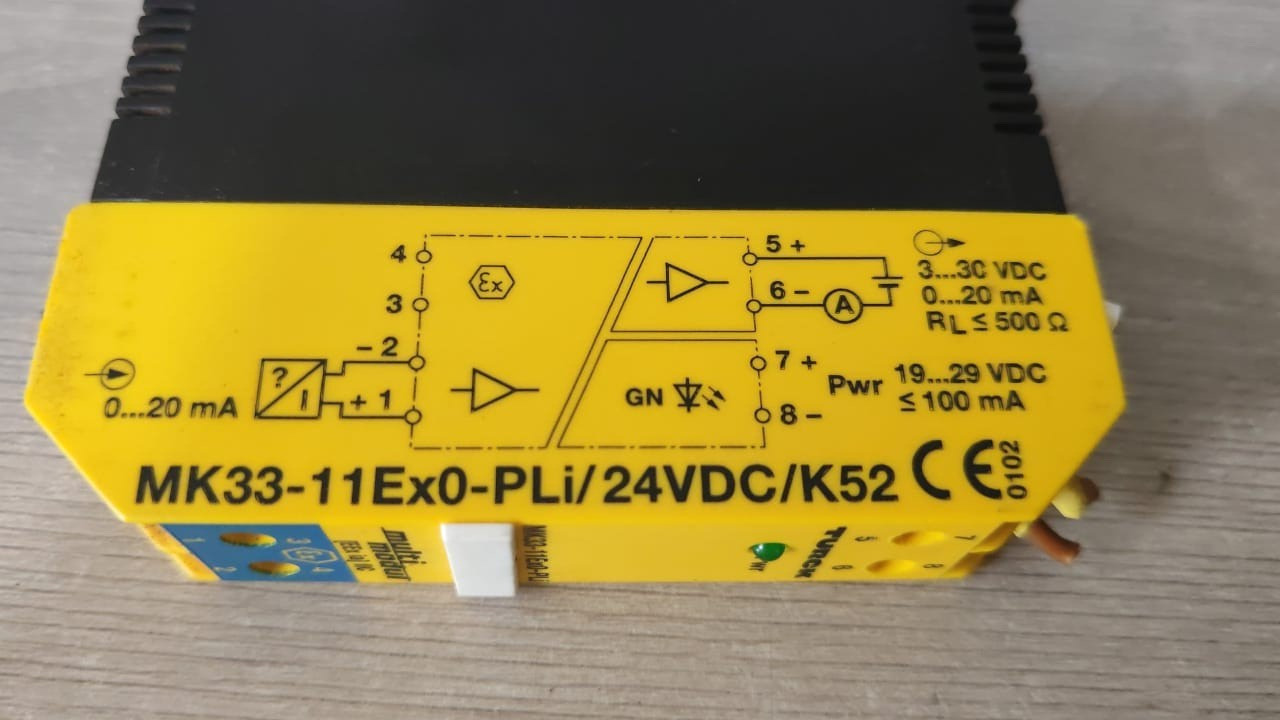 TURCK MK33-11Ex0-PLI/24VDC/K52 TURCK MK33-11Ex0-PLI/24VDC/K52 TRANSDUCER POWER SEPERATOR 8