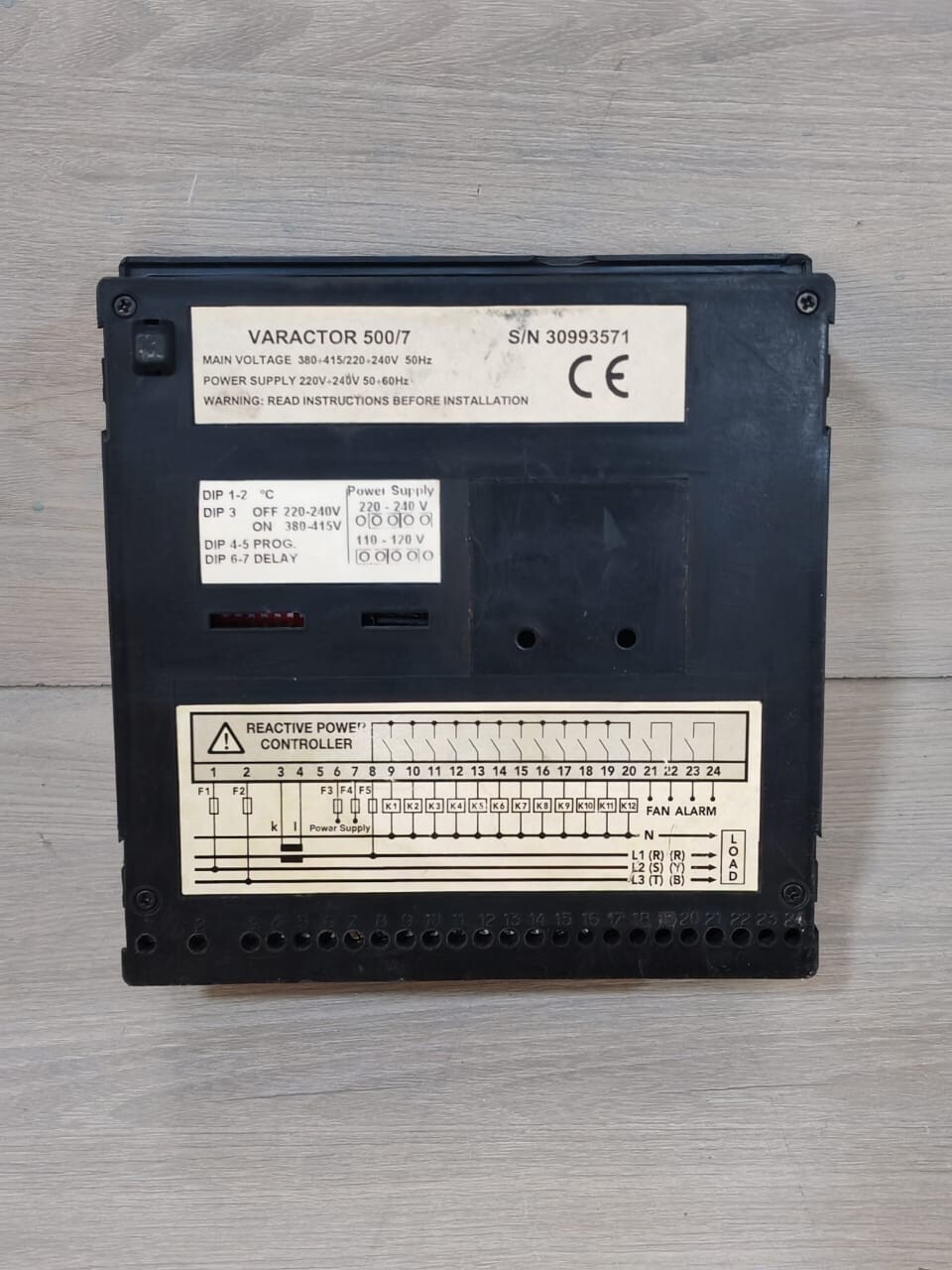 TECNOLOGIC VARACTOR 500 / 500/7 TECNOLOGIC VARACTOR 500 / 500/7 REACTIVE POWER CONTROLLER 220V-240V 10