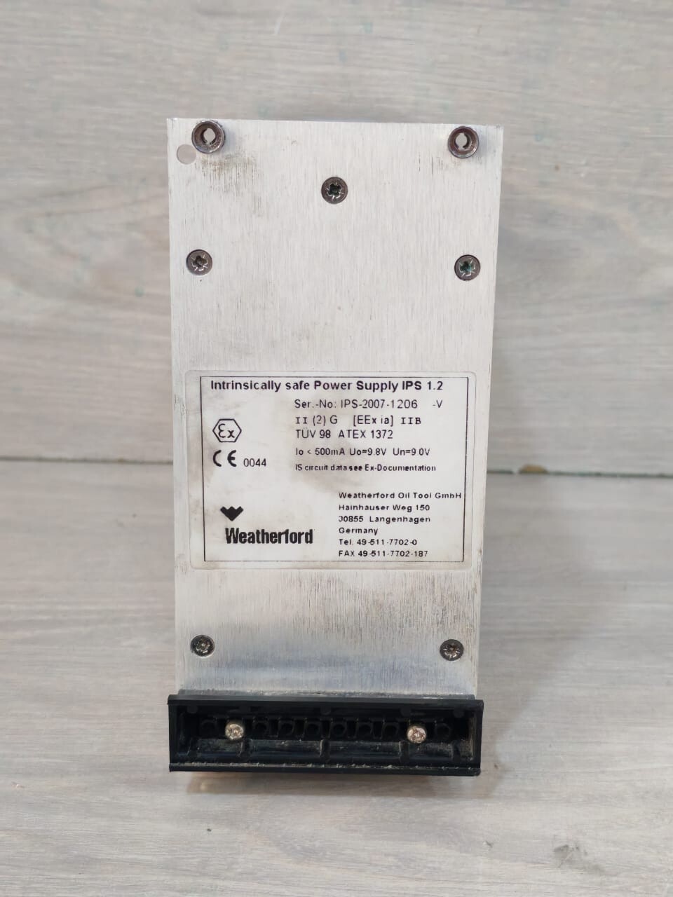 WEATHERFORD INTRINSICALLY SAFE POWER SUPPLY IPS 1.2