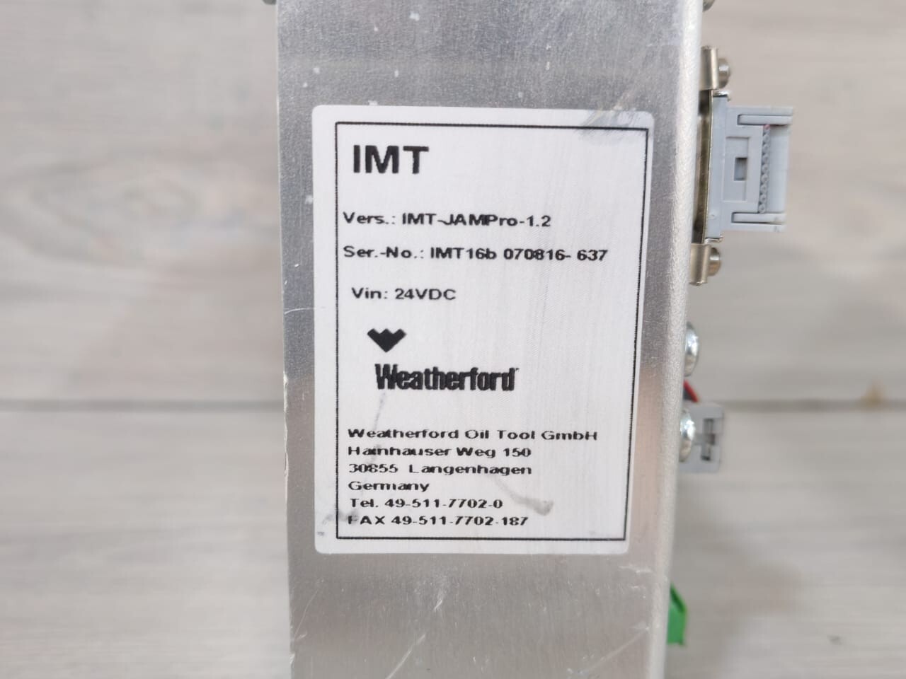 WEATHERFORD IMT-JAMPRO-1.2 WEATHERFORD IMT-JAMPRO-1.2 TERMINAL,INTRINSICALLY MEASURING JAMPRO 2