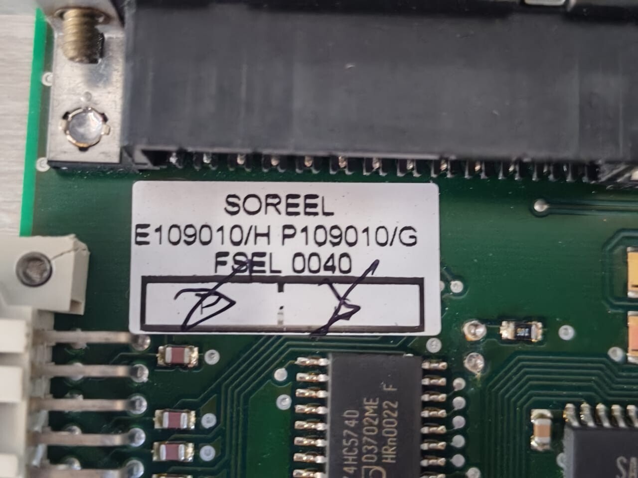 SOREEL E109010H/P109010/G FSEL 0040 SOREEL E109010H/P109010/G FSEL 0040 PC BOARD - W/ RUSTY PART 5