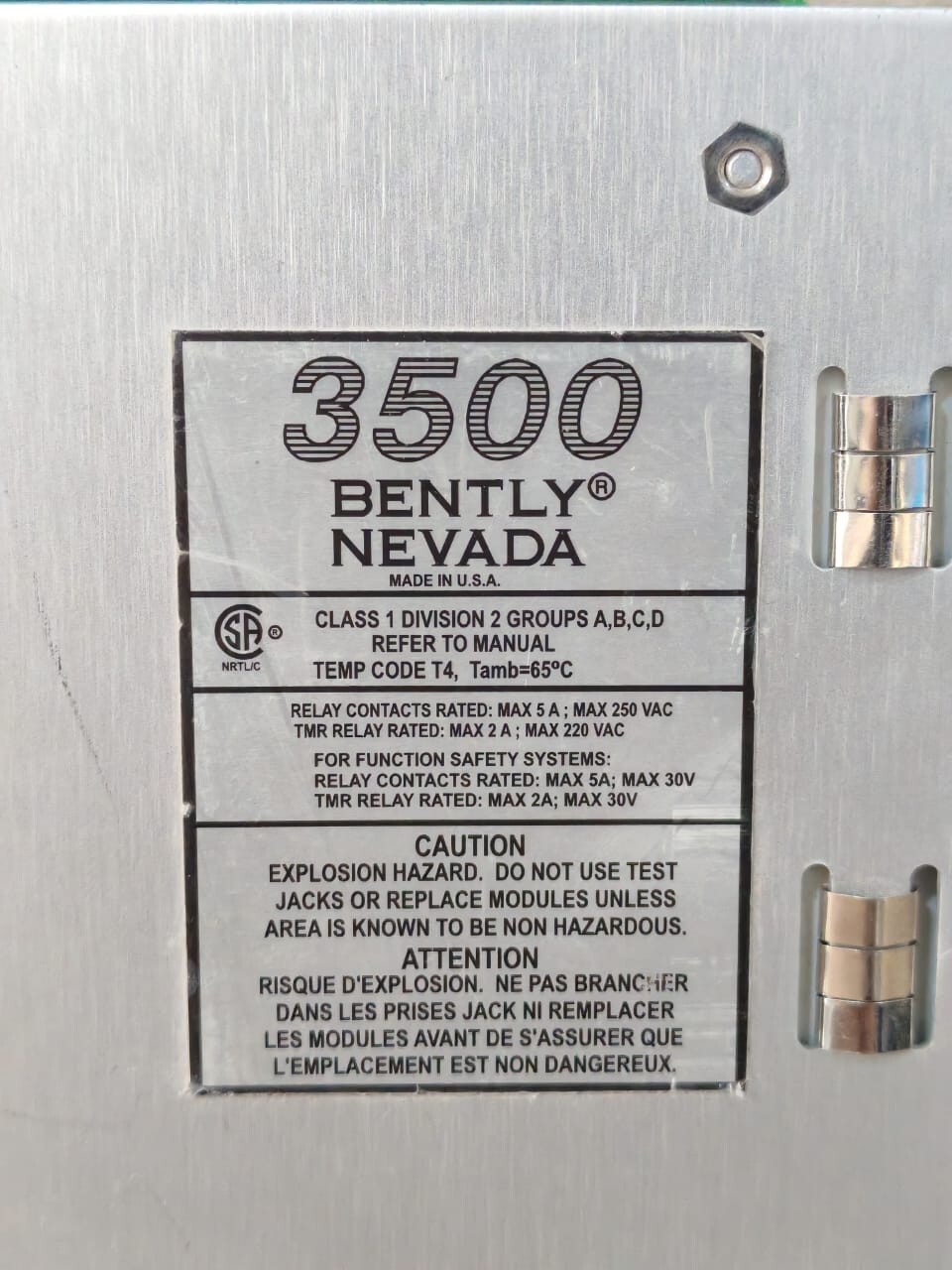 Bently Nevada PWA:163179-01 E BENTLY NEVADA 3500/60 PWA:163179-01 E TEMPERATURE MONITOR 8