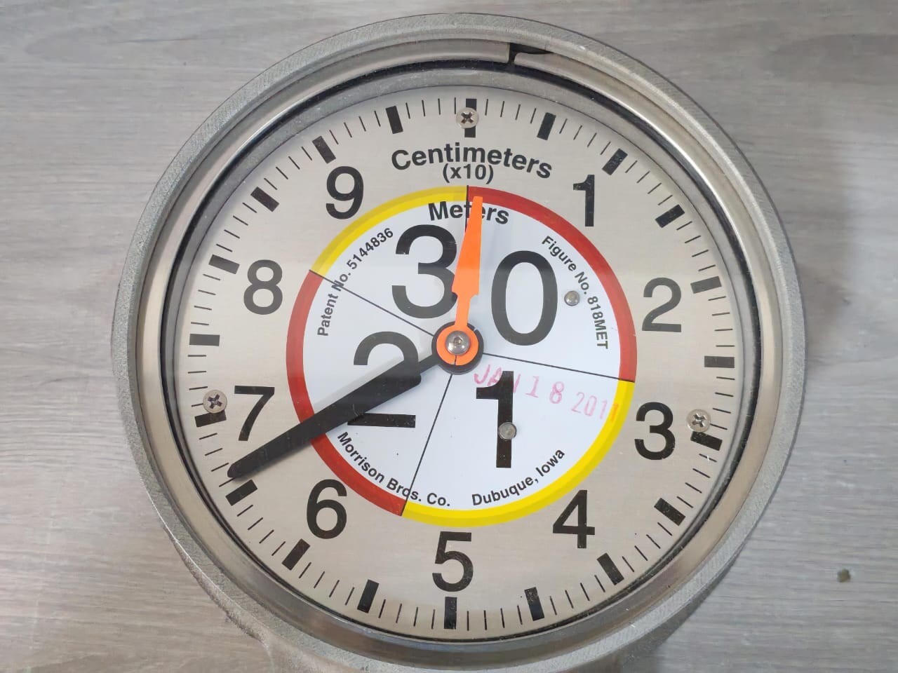 MORRISON BROS. 5144836 MORRISON BROS. 818/818MET 2 TANK Clock Gauge W/ Metric Face 3
