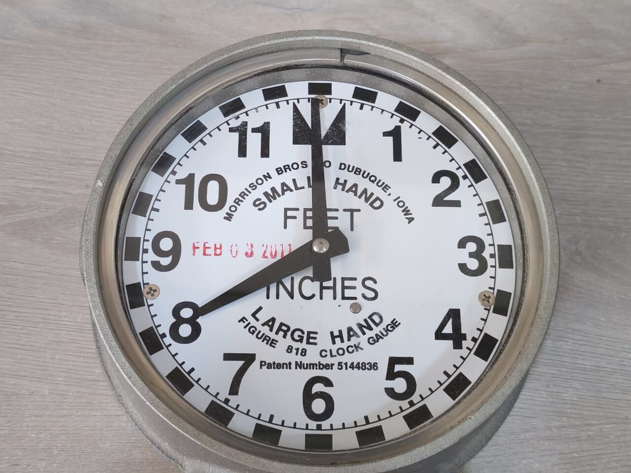 MORRISON BROS. 5144836 MORRISON BROS. 818 5144836 CLOCK GAUGE WITH METRIC FACE 3