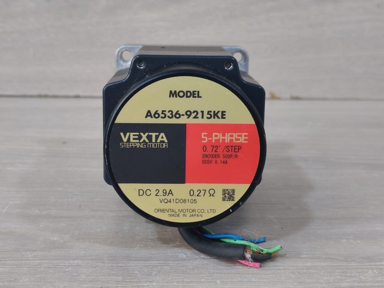 VEXTA ORIENTAL A6535-9215KE 5-PHASE 0.72/STEP ENCODER STEPPING MOTOR DC 2.9A