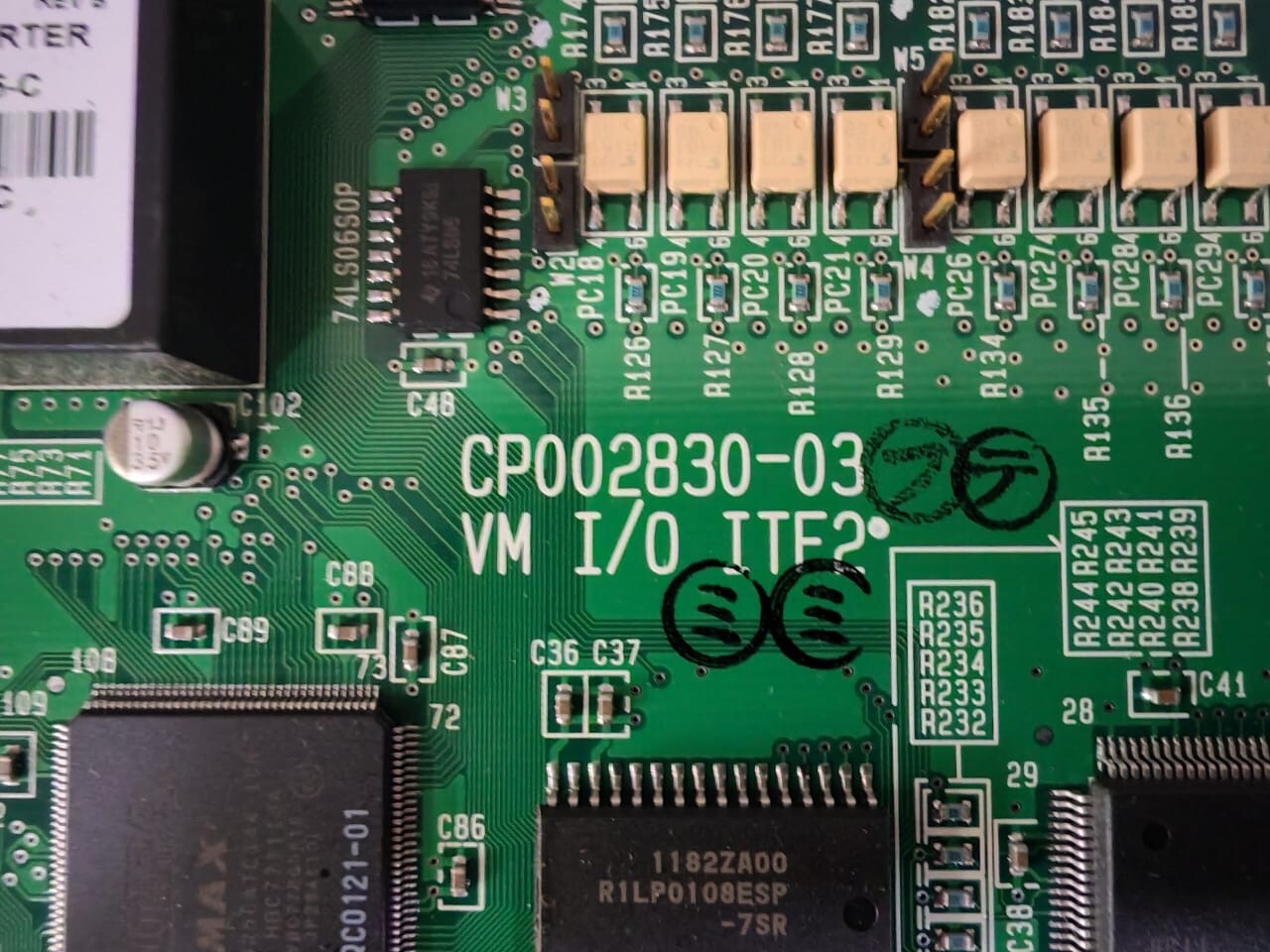 JEOL VM I/O ITF2 JEOL CP002830-03 VM I/O ITF2 Control Board 4