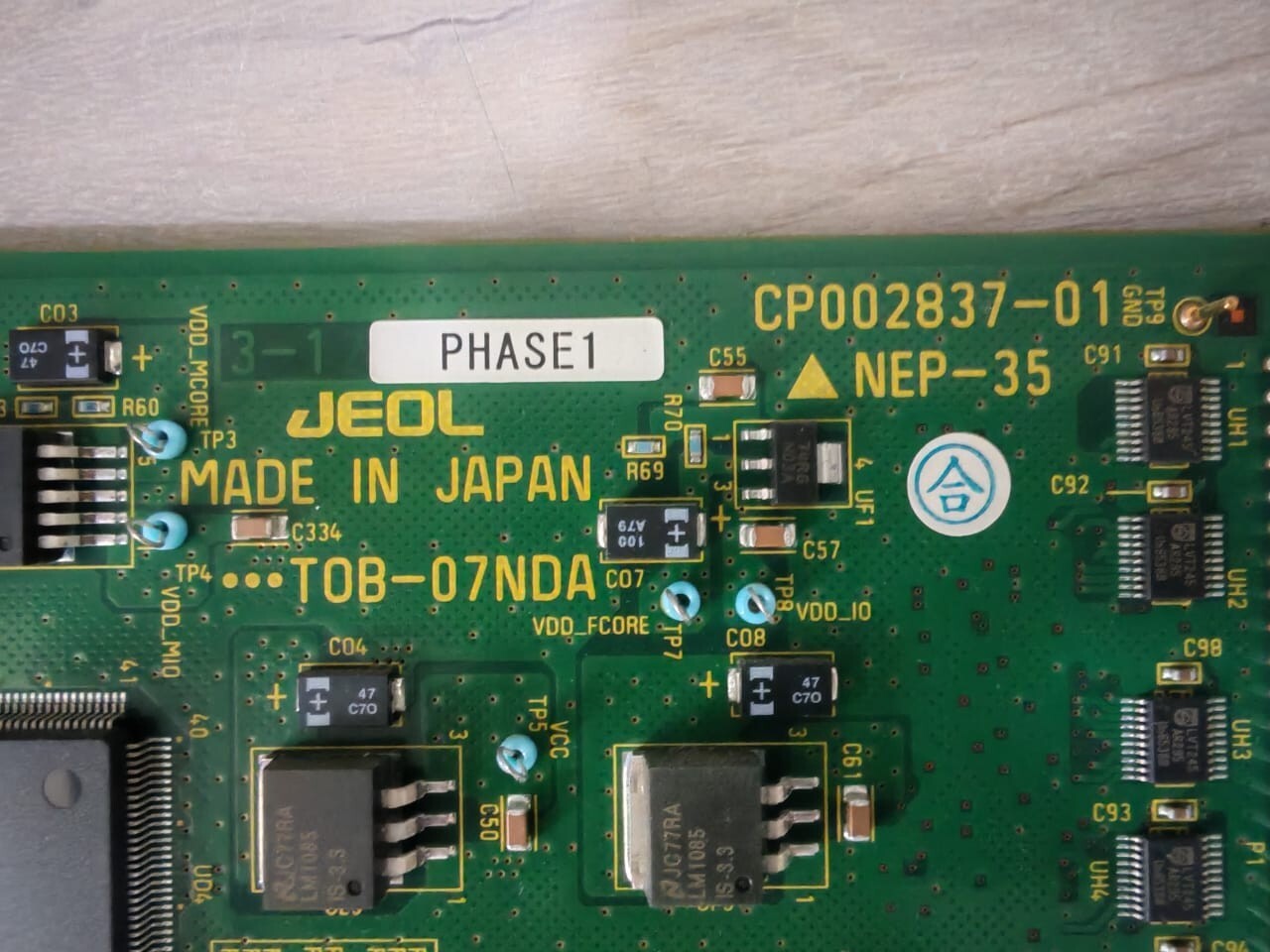 JEOL TOB-07NDA REV-E Jeol CP002837-01 NEP-35 TOB-07NDA REV-E Control Board 3