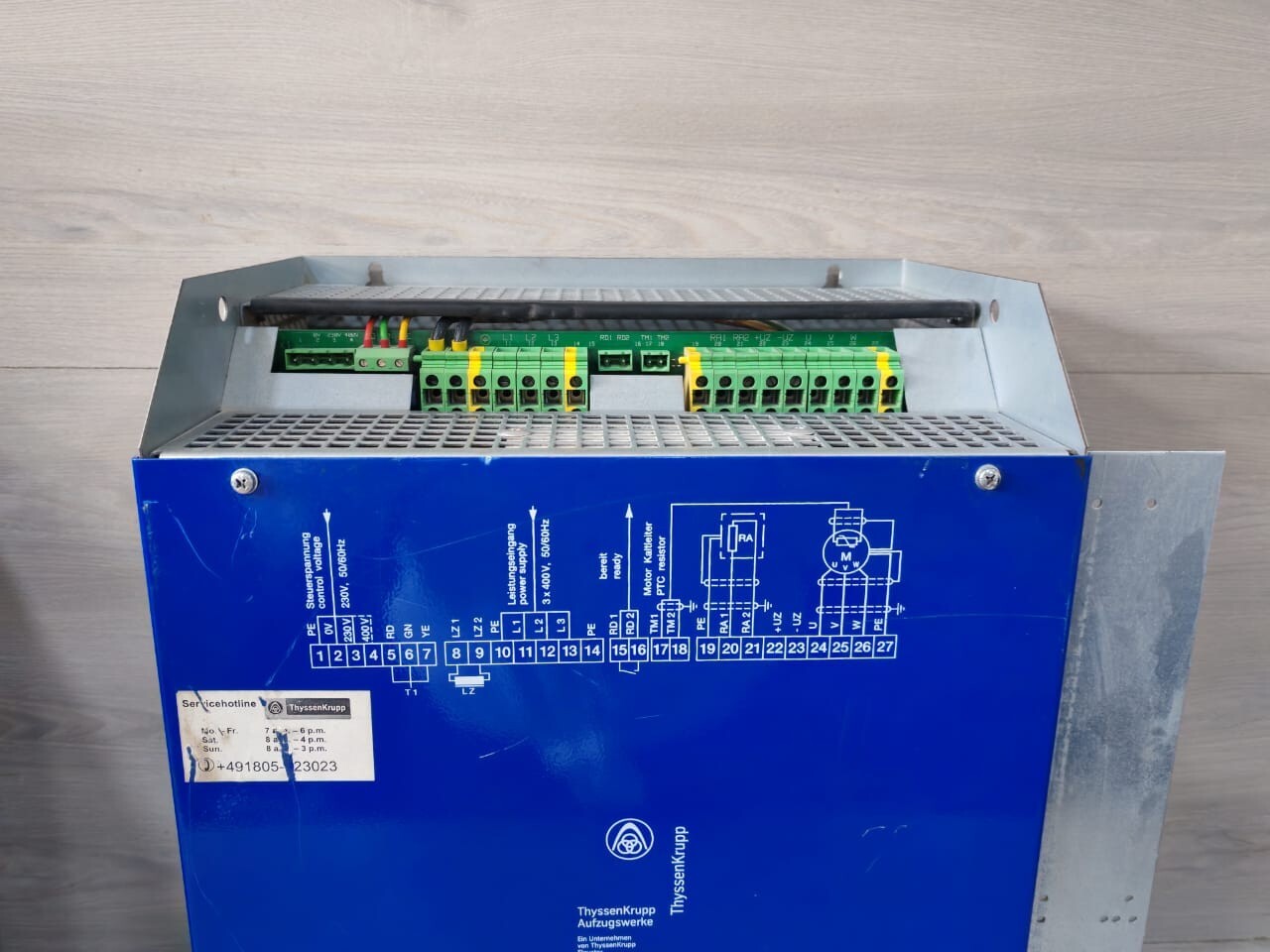 THYSSENKRUPP AUFZUGSWERKE 66210004486 D400 THYSSENKRUPP AUFZUGSWERKE VVVF-INVERTER CPI48ASM 66210004486 D400 7