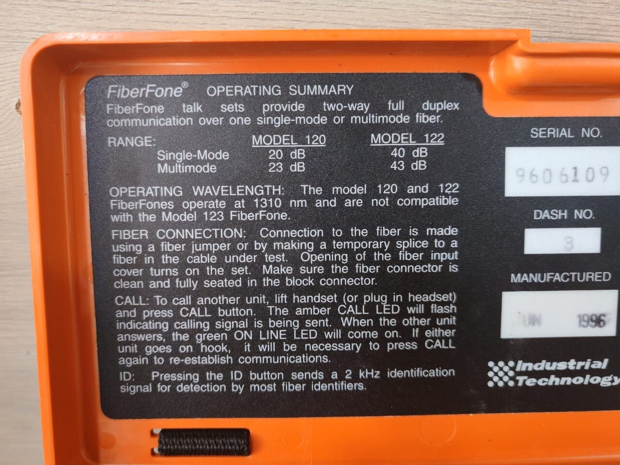 Fiberfone FIBERFONE Fiberfone 122 Fiber Optic Talk Set 5