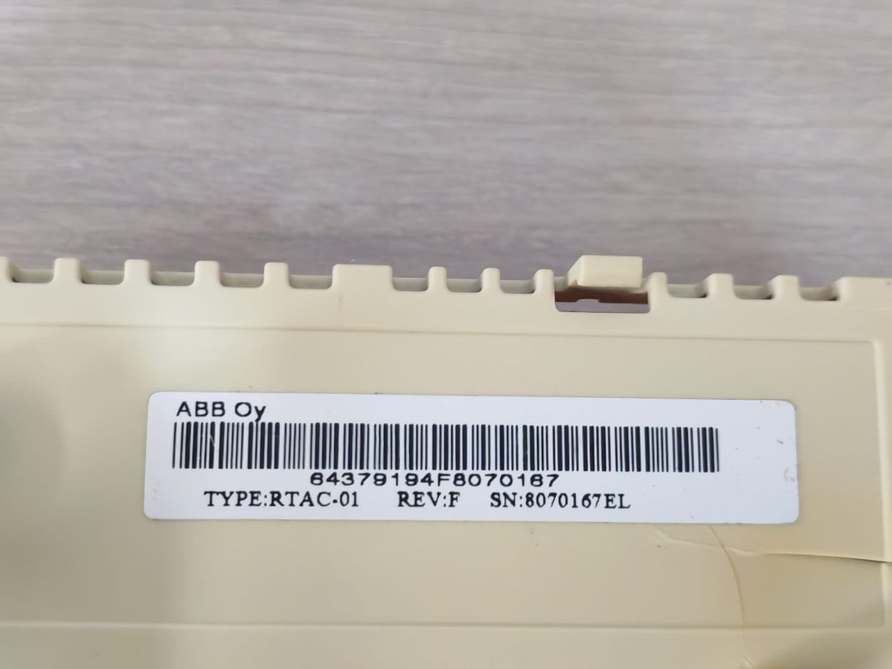 ABB RTAC-01 REV.F ABB RTAC-01 / RTAC-01 REV.F PULSE ENCODER INTERFACE MODULE 7
