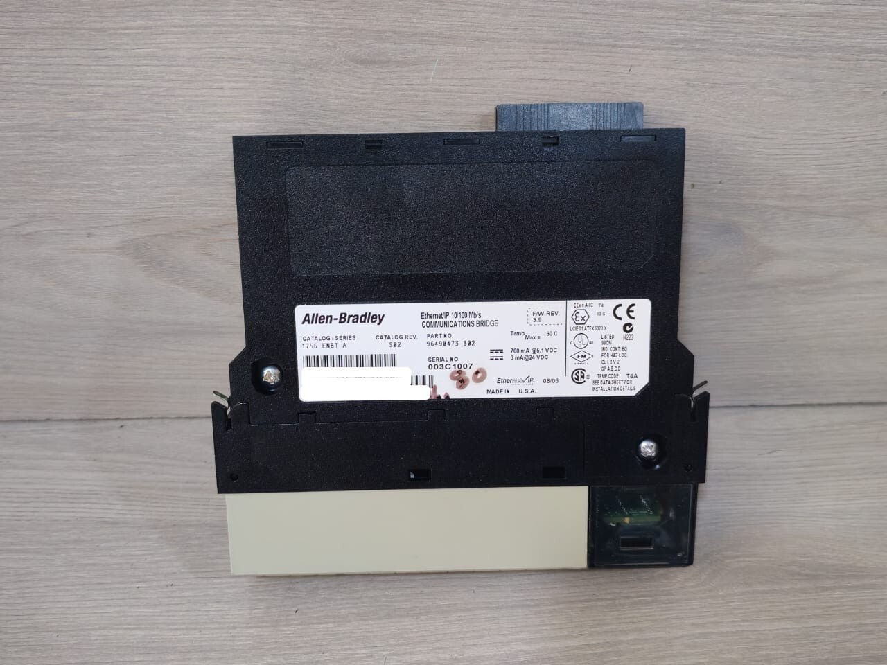 Allen-Bradley 96240676 A01 Allen-Bradley 1756-ENBT A S02 Communications Bridge 96490473 B02 3
