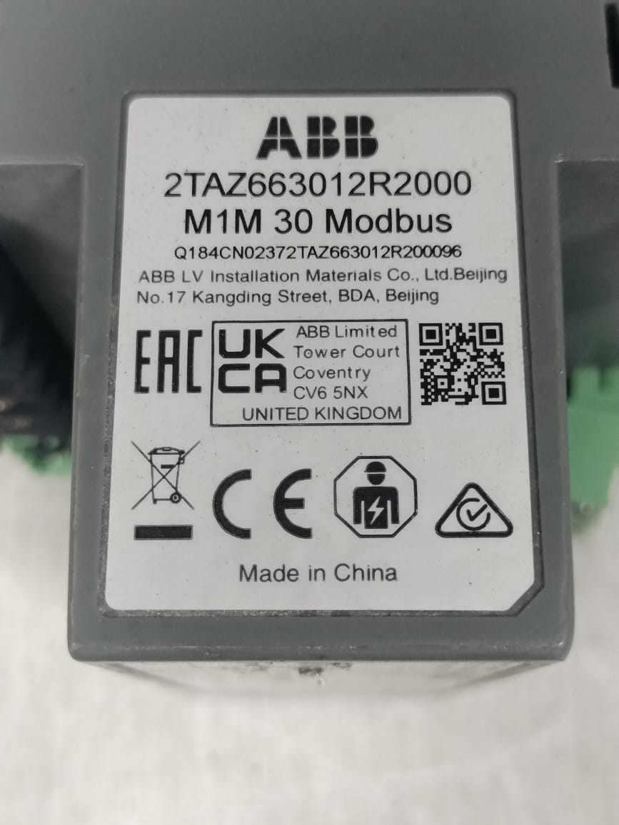 ABB 2TAZ663012R2000 ABB 2TAZ663012R2000 M1M 30 MODBUS 10