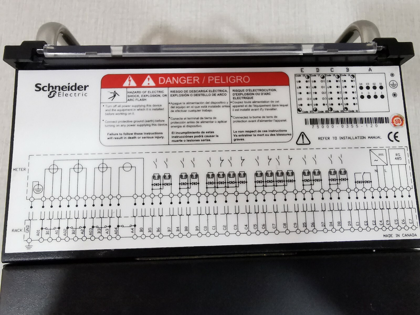 Schneider Electric MN-1506A017-01 Schneider ION8800 Power Logic MN-1506A017-01 5