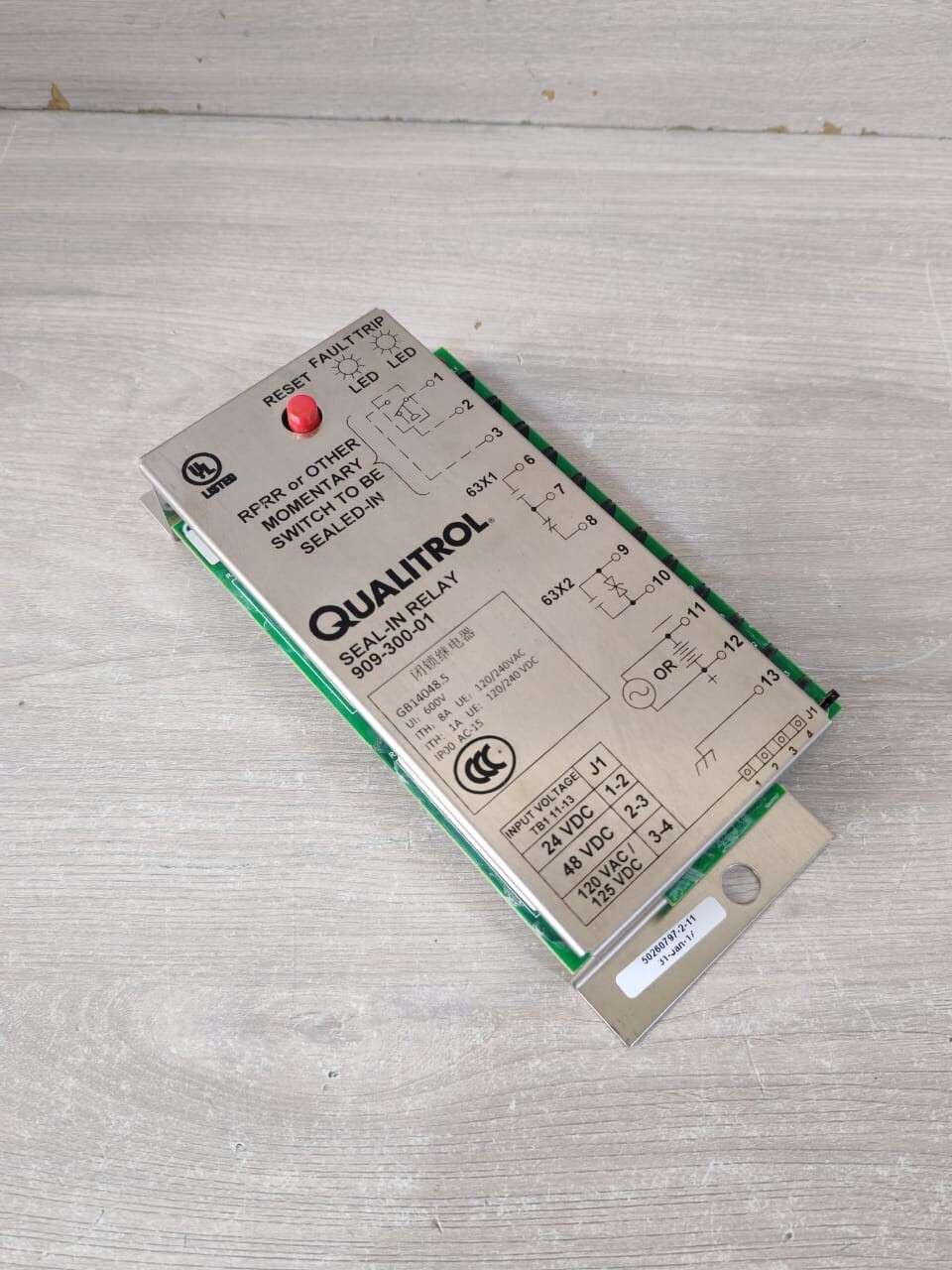 QUALITROL 909-300-01 QUALITROL 909-300-01 SEAL- IN RELAY 24VDC 6