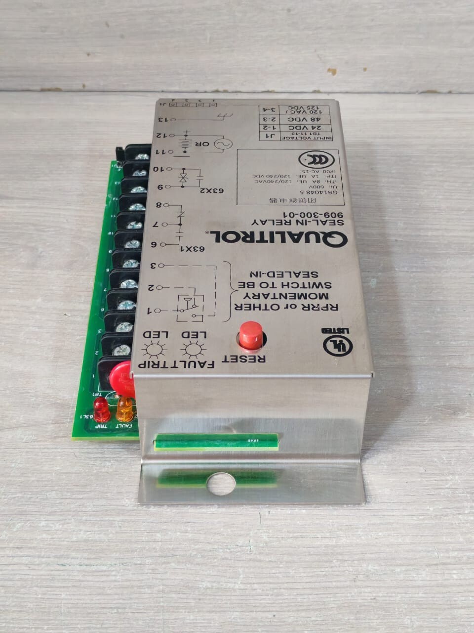 QUALITROL 909-300-01 QUALITROL 909-300-01 SEAL- IN RELAY 24VDC 9