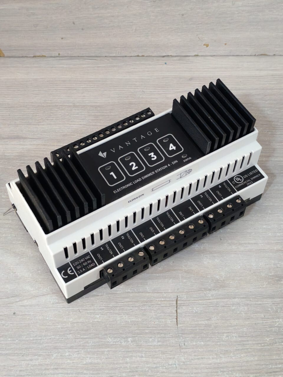 GE ELDS4-DIN VANTAGE CONTROLS ELDS4-DIN ELECTRONIC LOAD DIMMER STATION 4-DIN 4