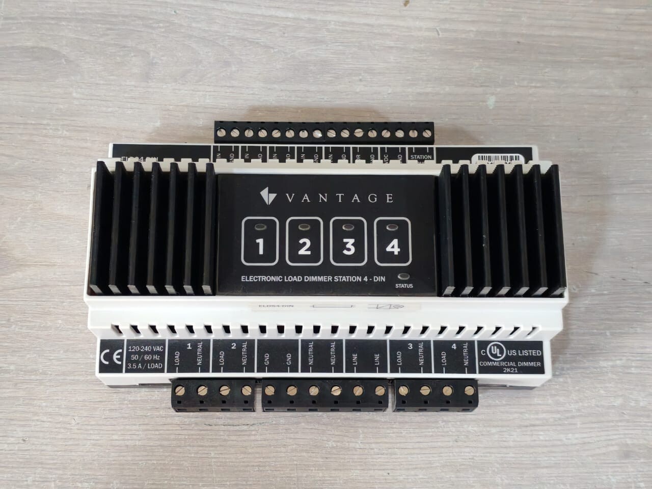 GE ELDS4-DIN VANTAGE CONTROLS ELDS4-DIN ELECTRONIC LOAD DIMMER STATION 4-DIN 9