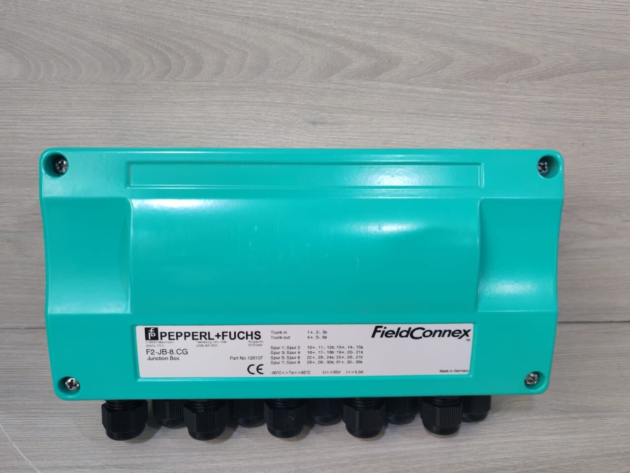Pepperl+Fuchs BOX-126107 Pepperl+Fuchs F2-jb-8.CG Junction Box 126107 FieldConnex 2