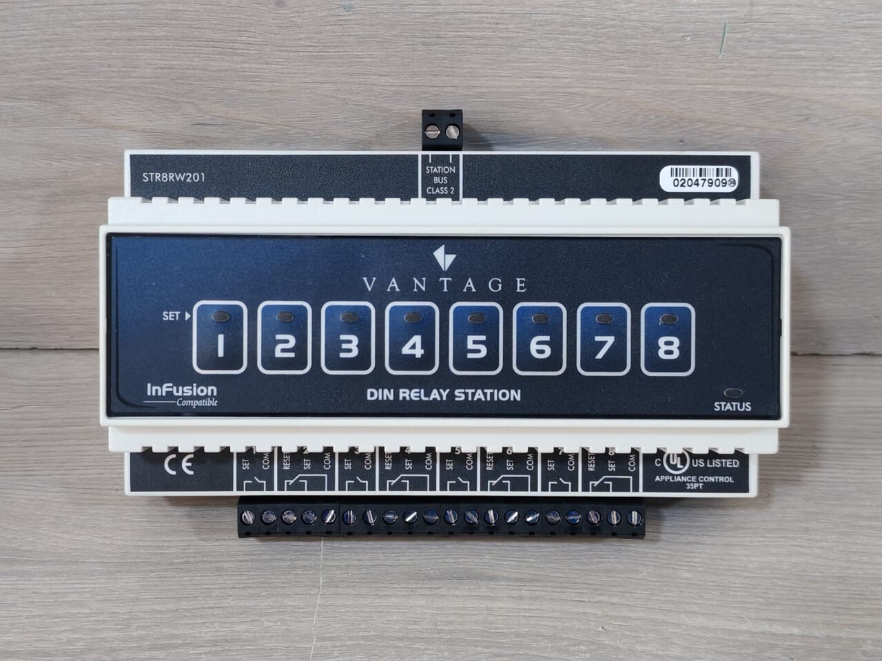 VANTAGE CONTROLS STR8RW201 VANTAGE CONTROLS STR8RW201 DIN 8 CHANNEL 10AMP RELAY STATION 2