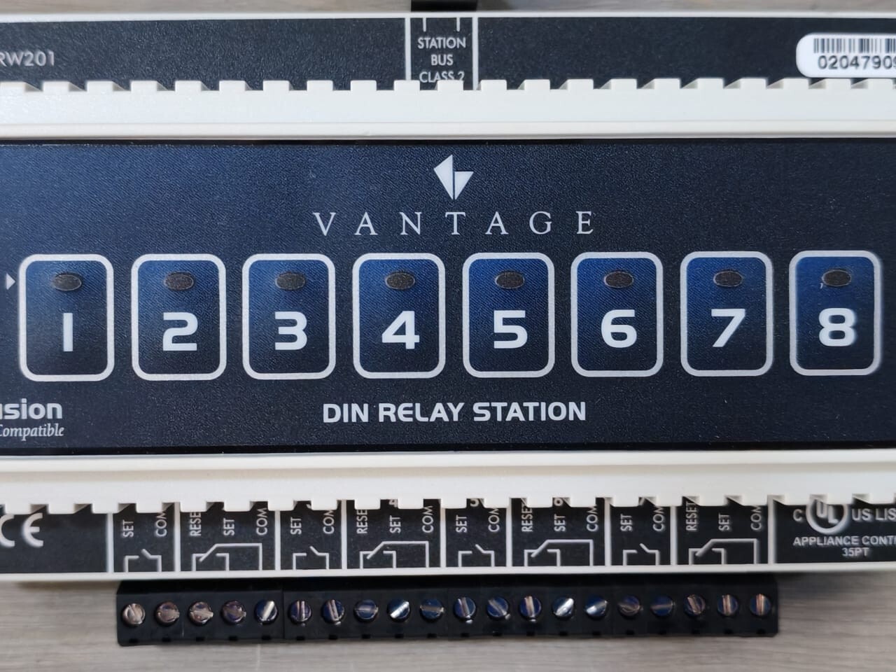 VANTAGE CONTROLS STR8RW201 VANTAGE CONTROLS STR8RW201 DIN 8 CHANNEL 10AMP RELAY STATION 3