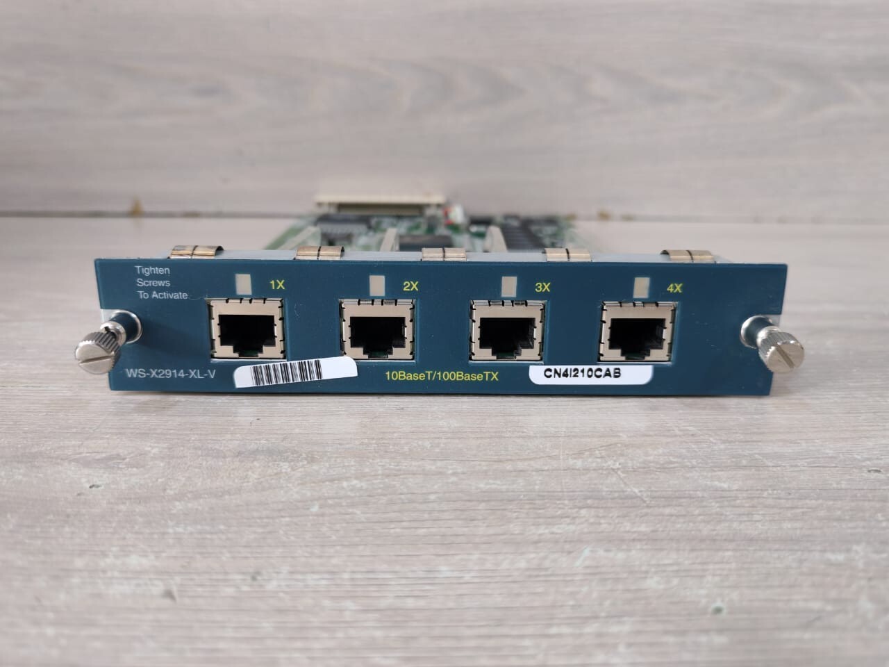 Cisco X2914-XL-V CISCO SYSTEMS WS-X2914-XL-V P/N 73-3398-11 REV.A0 10BASET/100BASETX PORT MODULE 4