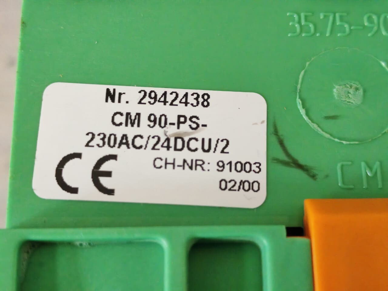 Phoenix Contact CM90-PS-230AC/24DCU/2 PHOENIX CONTACT CM90-PS-230AC/24DCU/2 2942438 POWER SUPPLY 5