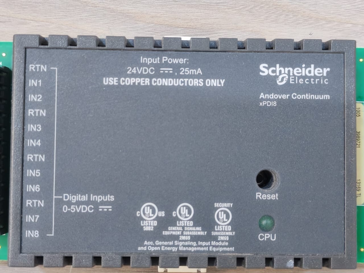 Schneider Electric XPDI8 SCHNEIDER ELECTRIC XPDI8 ANDOVER CONTINUUM EXPANSION MODULE 24VDC 2