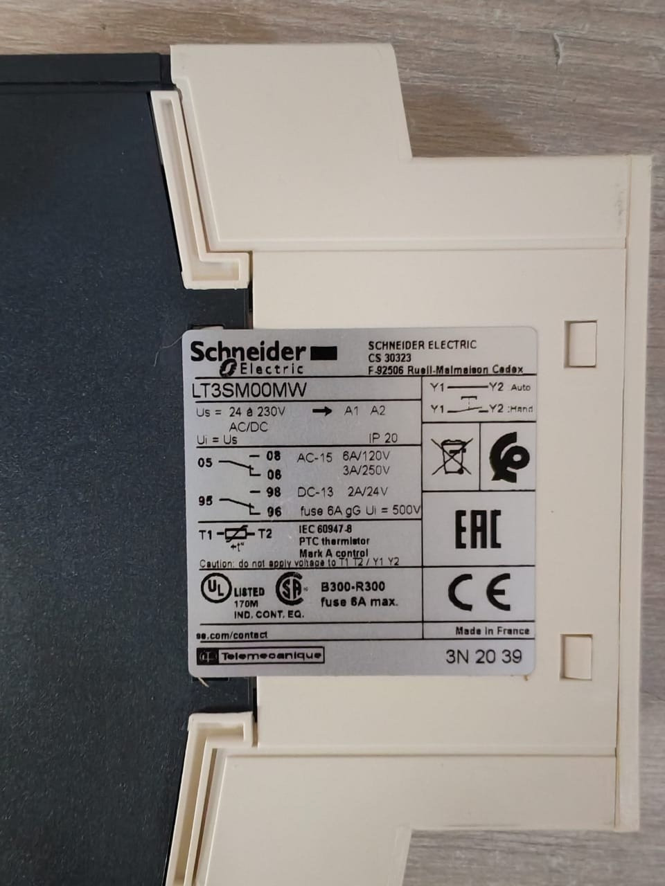 Schneider Electric LT3SM00MW SCHNEIDER ELECTRIC LT3SM00MW THERMISTOR PROTECTION UNIT 4