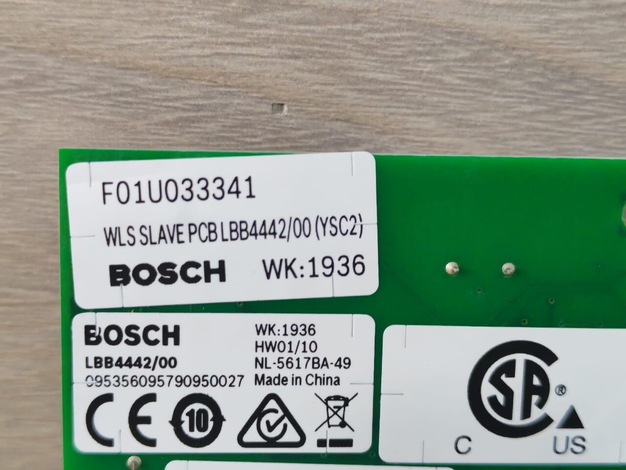 Bosch F01U074440 HW 01/10 BOSCH LBB4442/00 MAT/N F01U074440 HW 01/10 LINE SUPERVISION SET 7