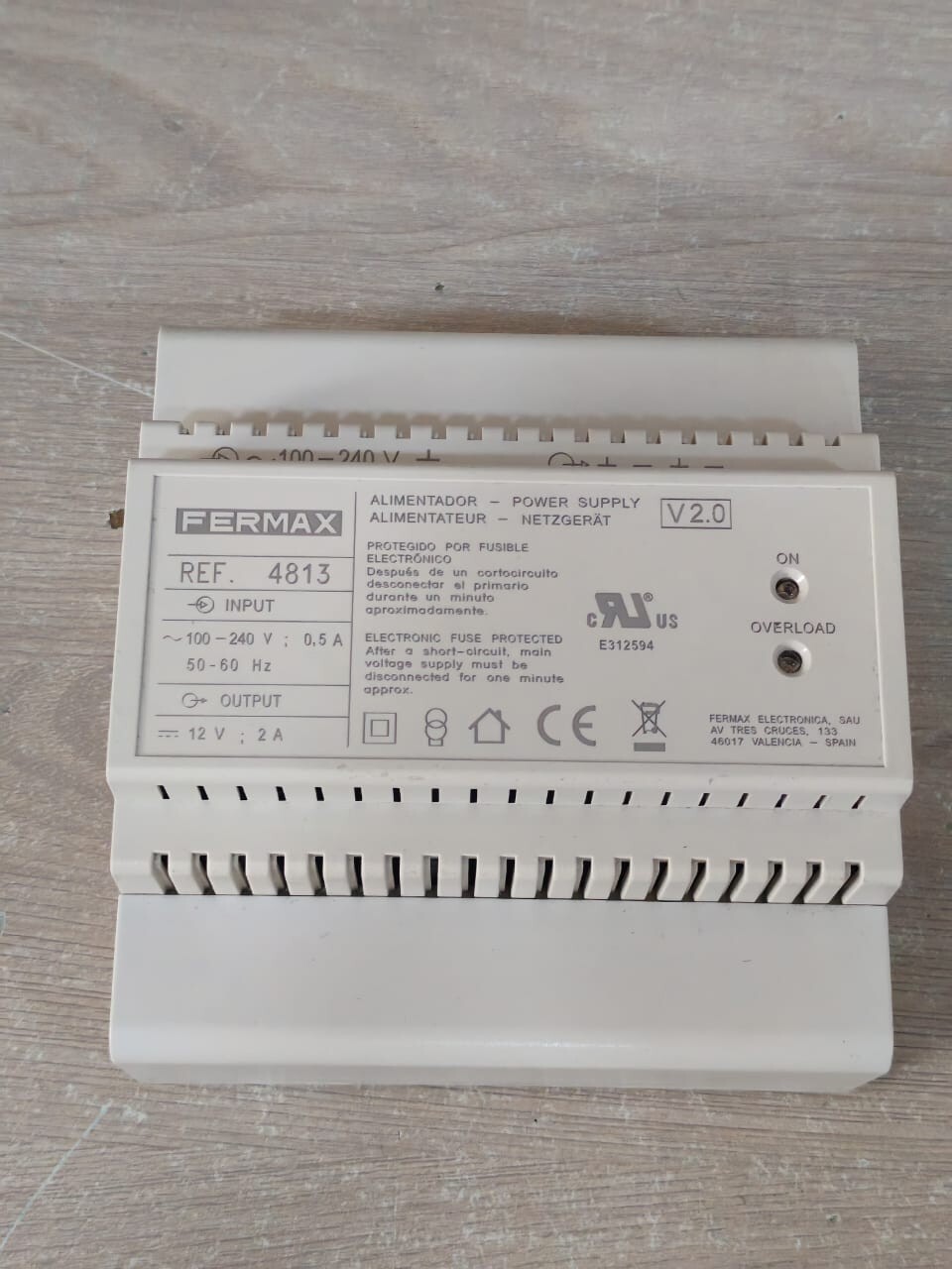 FERMAX REF.4813 V2.0 FERMAX REF.4813 ALIMENTADOR POWER SUPPLY V2.0 100-240V 7