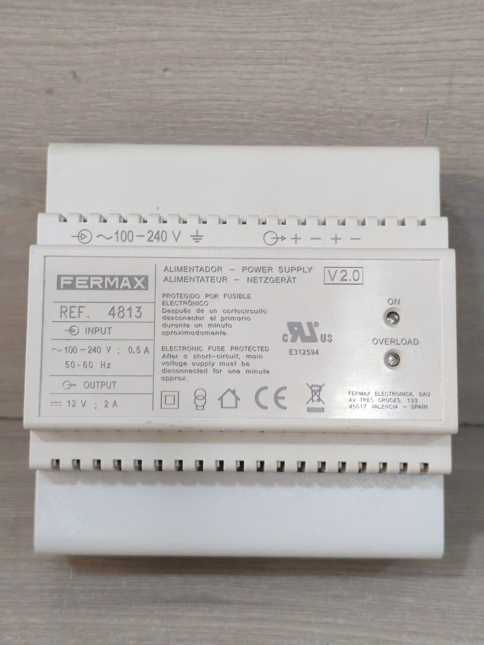 FERMAX REF.4813 ALIMENTADOR POWER SUPPLY V2.0 100-240V