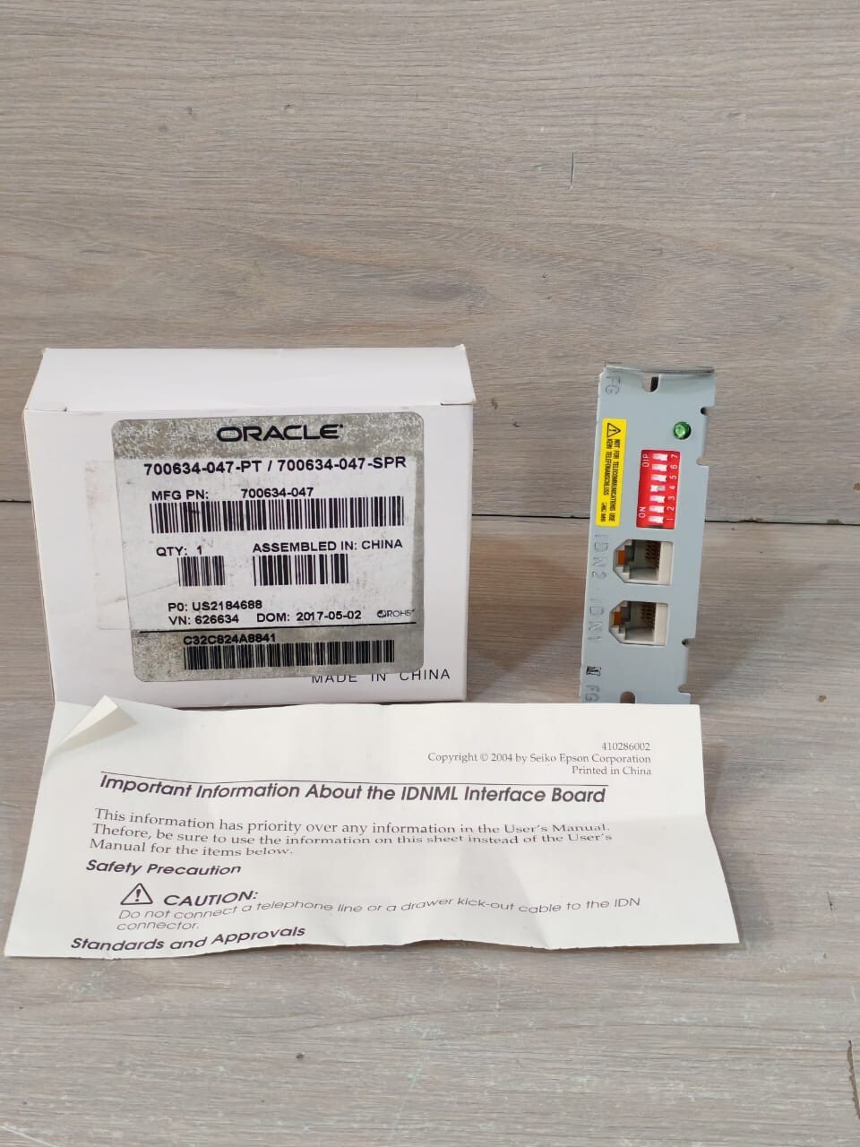 ORACLE 700634-047-PT / 700634-047-SPR PRINTER BOARD