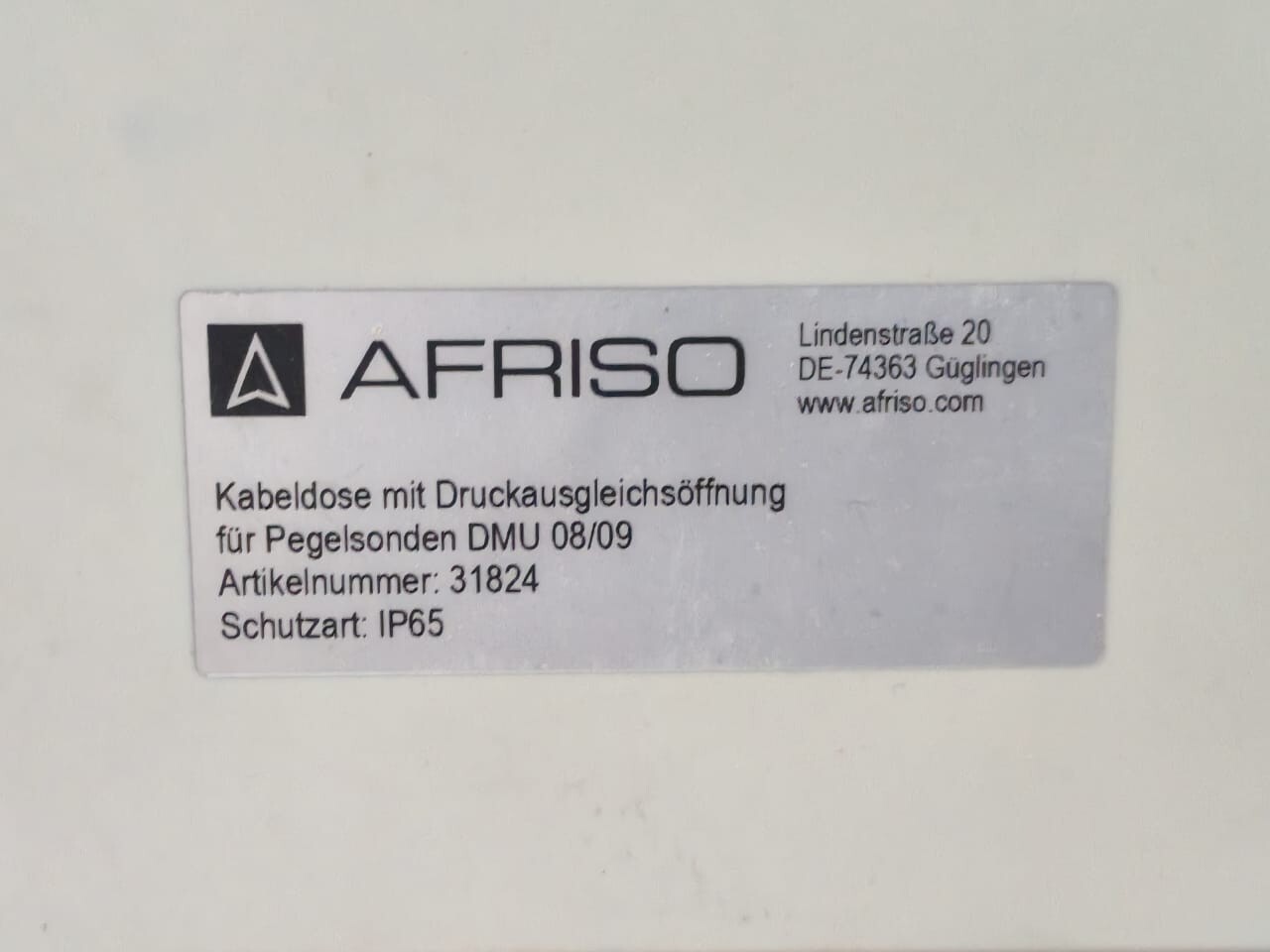 Afriso DMU 08/09 Afriso Cable Socket With Pressure Equalization Opening for DMU 08/09 2