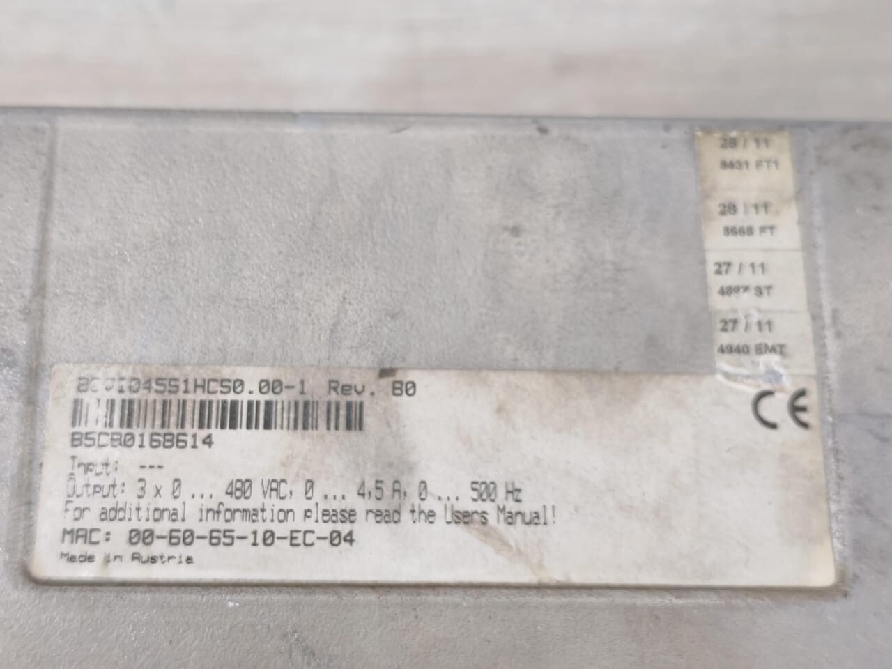 B&R 050004125-02 B&R BS SV3BUS 1/2 050004125-02 PCB FROM ACOPOS MULTI65 10