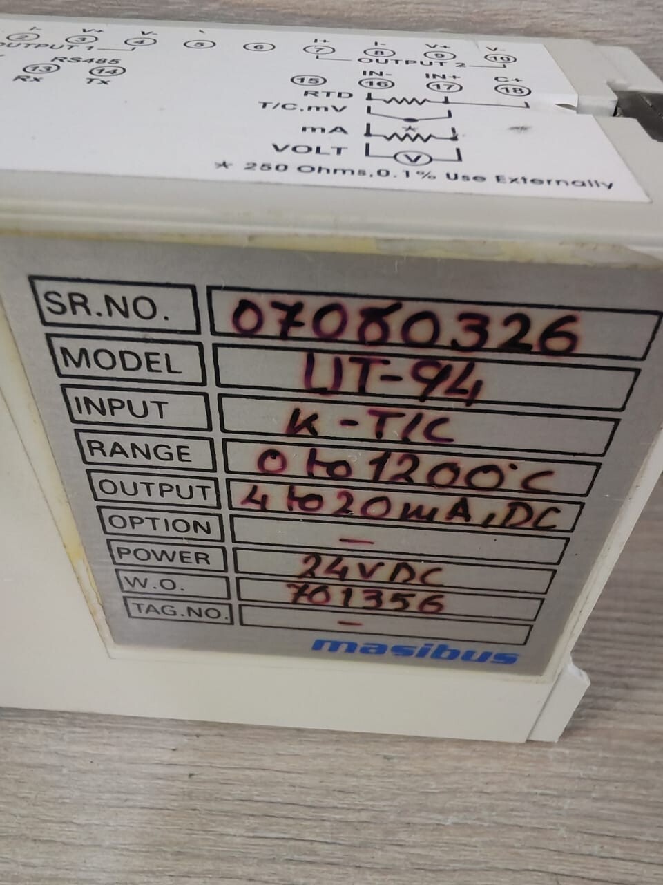 MASIBUS MASIBUS UT-94 MASIBUS UT-94 UNIVERSAL TRANSMITTER 5