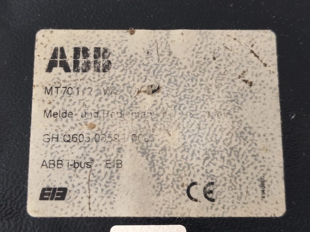 ABB GHQ6050059R0005 ABB MT7012WS MELDE & BEDIENTABLEAU GHQ6050059R0005 LCD PANEL 9