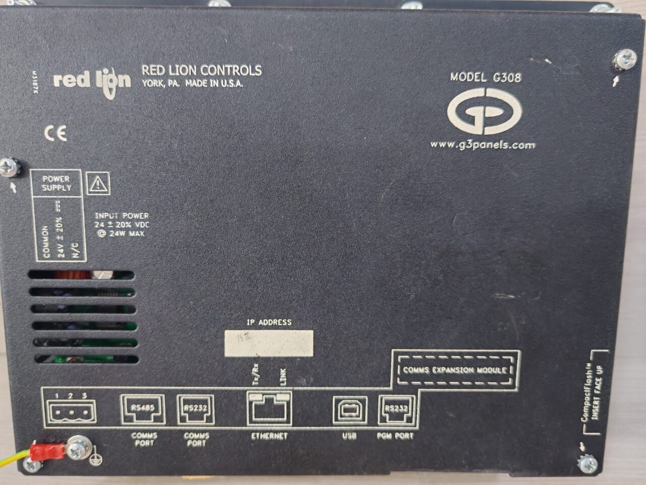 Red Lion Controls G308 RED LION CONTROLS MODEL G308 OPERATOR INTERFACE PANEL 9