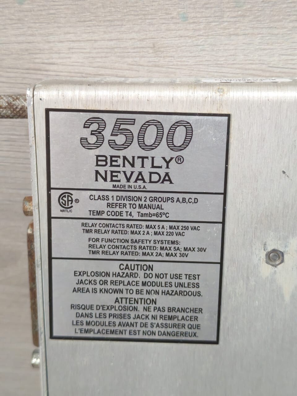 Bently Nevada 126615-01 BENTLY NEVADA 3500 126615-01 PROXIMITOR I/O MODULE - WITH RUSTY PART 6