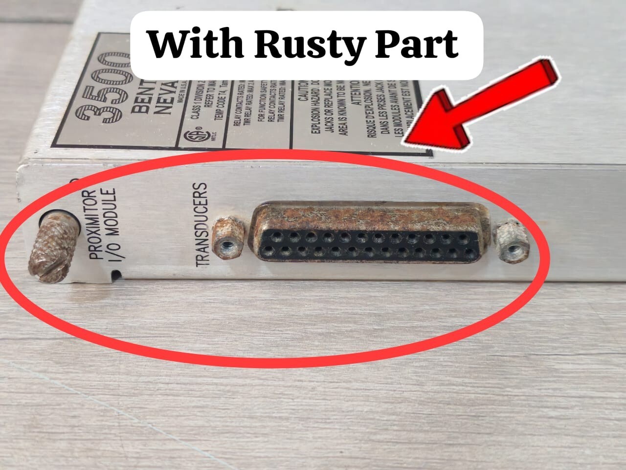 Bently Nevada 126615-01 BENTLY NEVADA 3500 126615-01 PROXIMITOR I/O MODULE - WITH RUSTY PART 7