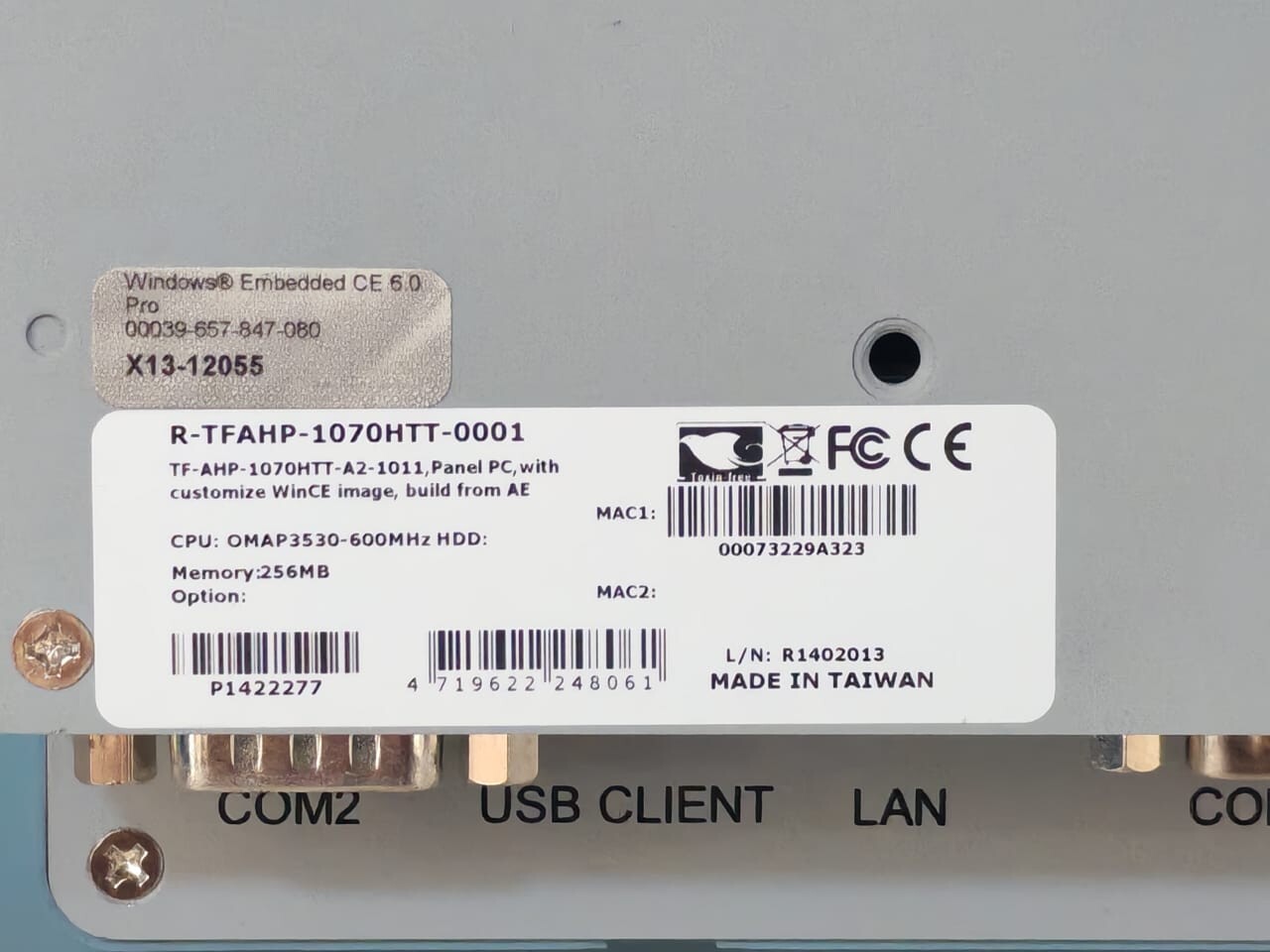 AAEON R-TFAHP-1070HTT-0001 AAEON R-TFAHP-1070HTT-0001 Panel Pc 256MB 2
