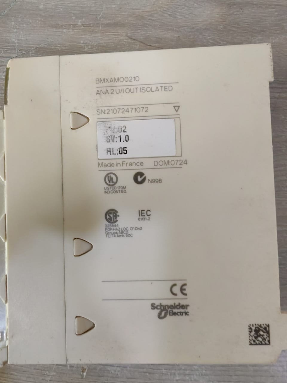 Schneider Electric BMXAMO0210 Schneider Electric AMO0210 BMXAMO0210/BMXFTB2000 Analog Isolated Output Module 3