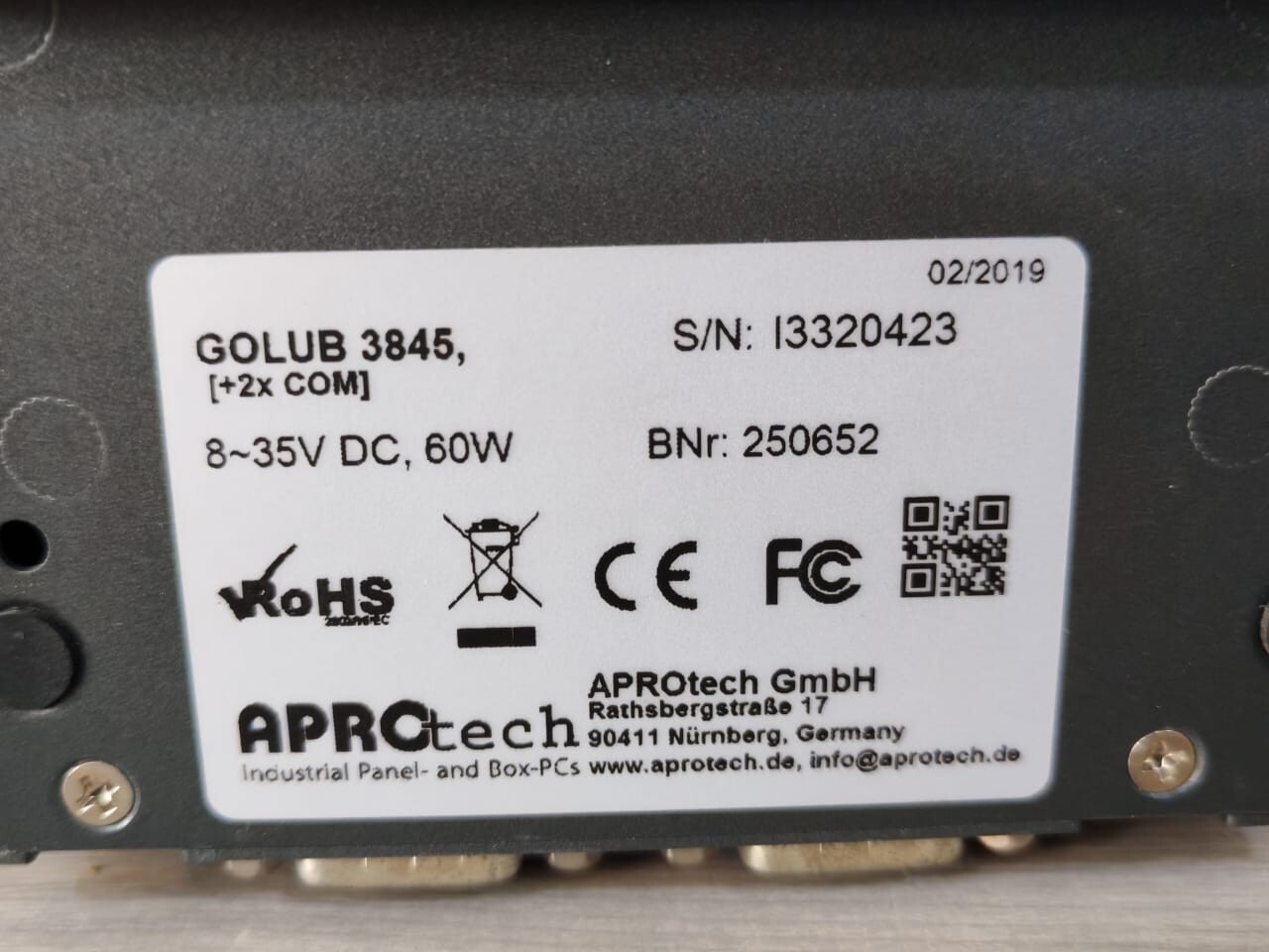 Aprotech GOLUB-3845 Aprotech GOLUB 3845 [+2x COM] Power Supply Module 4